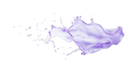 Fototapete - A vibrant splash of purple liquid against a transparent background, perfect for creative and artistic projects.