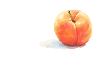 Wall Mural - red apple on white background