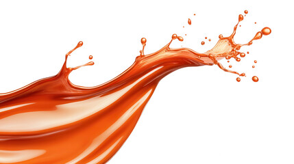 Aufkleber - A vivid splash of red liquid against a black background, showcasing dynamic motion and fluidity in design.