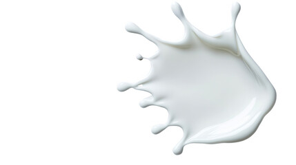 Poster - Dynamic splash of milk on a black background, showcasing texture and movement, perfect for culinary or creative projects.
