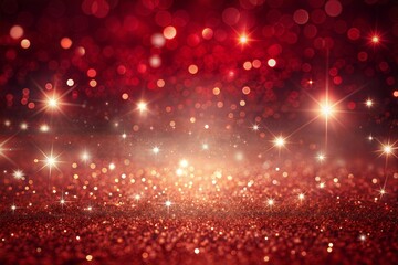 Wall Mural - sparkling red glitter background perfect for celebrations