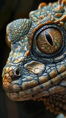 Wall Mural - Close-Up of a Frog's Eye: A Detailed Look at Nature's Beauty