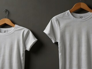 Canvas Print - Blank white t-shirts for branding.