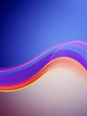 Wall Mural - Abstract colorful wave on a blue background.