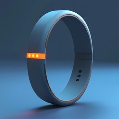 Wall Mural - 3D Fitness Tracker Icon: Monitors Physical Activity Illustration Logo