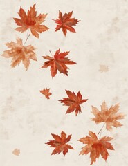 Wall Mural - autumn leaves background