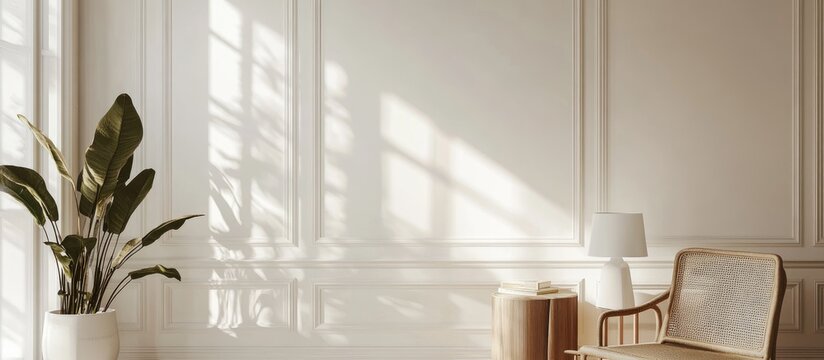 3D rendering of a living room wall unit set against a white backdrop