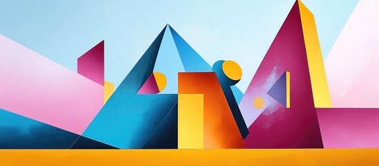 Wall Mural - Charming Vibrant Abstract Geometric Form