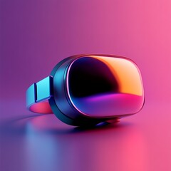 Wall Mural - 3D VR Headset Icon: Device for Virtual Reality Illustration Logo