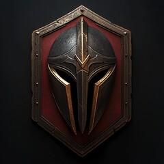 Wall Mural - 3D Warrior Icon: Skilled Combat Fighter Illustration Logo