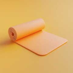 Canvas Print - 3D Yoga Mat Icon: Cushioned Yoga Practice Surface Illustration Logo