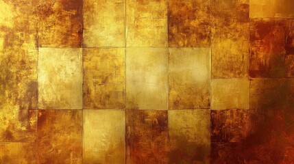 Poster - Abstract art painting featuring a poly golden background Ideal for wall decoration wallpaper murals carpets or framing as artwork