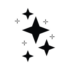 Wall Mural - shine and sparkle stars icon in outline. shine icon, clean star icon. bright, star, lightning, astro