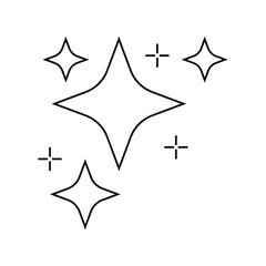 Wall Mural - shine and sparkle stars icon in outline. shine icon, clean star icon. bright, star, lightning, astro