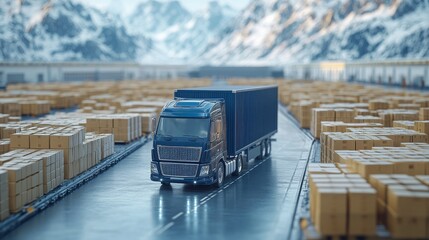 Poster - Machine learning optimizes logistics and supply chain management in a warehouse setting