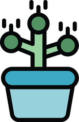 Poster - This icon represents the concept of passive income, showing a stylized tree growing coins