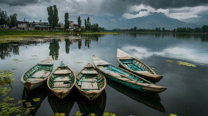 Wall Mural - boat on the lake