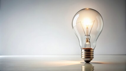 Poster - Light bulb with support stand against white background, light bulb, support, stand, innovation, idea, creativity, invention
