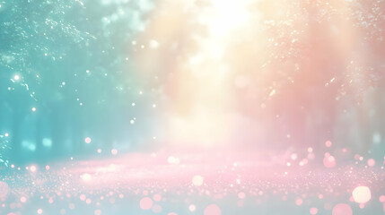 Poster - Sparkling Forest Glade:  Magical Light and Dreamy Background