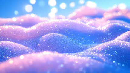 Poster - Sparkling Glitter Waves: Abstract Background with Shimmer and Shine