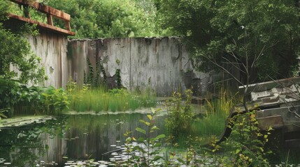 Canvas Print - Overgrown Pond