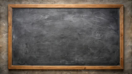 Aufkleber - Old black chalkboard texture with rough concrete background, blackboard, texture, cement, gray, vintage, worn, scratched, aged