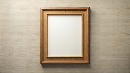 Mock-up of a blank picture frame hanging on a wall, mock-up, blank, picture frame, wall art, design, template, interior