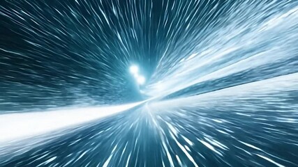 Poster - Spaceship approaches and enters a wormhole, distorting space and time. This visual journey creates a mind-bending experience of cosmic adventure and surreal beauty