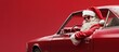 © Fxquadro - Santa Claus in a red car, ready for a Christmas journey