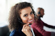 © StarDweller/peopleimages.com - Mic, virtual assistant or portrait of happy woman in call centre, telecom or tech support for customer care. Consultant, telemarketing or friendly inbound agent with advice, help or headset in agency