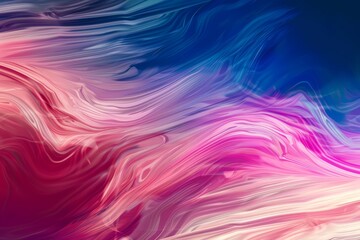 Wall Mural - Abstract Gradient of Flowing Pink and Blue Waves