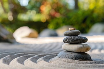 Zen Garden Rock Cairn