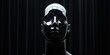 © Orod - Glossy black mannequin head against a dark background with smooth reflections and high contrast, featuring sleek and polished surfaces for artistic or abstract projects.