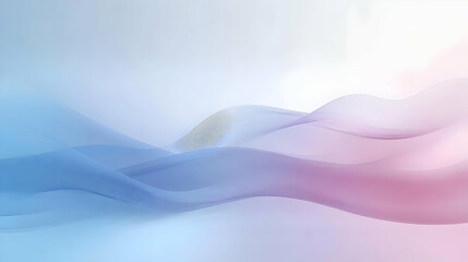 Poster - Abstract Blue and Pink Waves: Smooth, Flowing, Modern, Digital,  Background Design