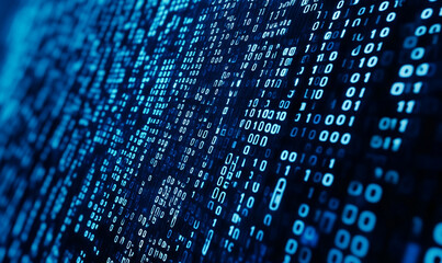 binary code background - digital technology concept