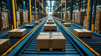 Poster - RPA systems enhance information flow in a modern warehouse during peak operational hours