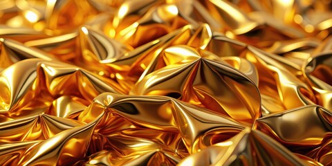 Fototapete - Close-up shot of a shiny gold metallic object with abstract background, gold, metallic, close-up, shiny, object, abstract
