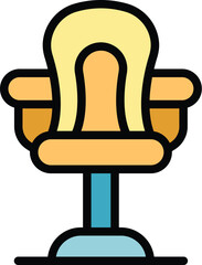 Poster - Comfortable chair standing on one leg, modern furniture for an office or apartment