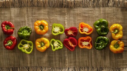 Sticker - Colorful Bell Peppers Arrangement