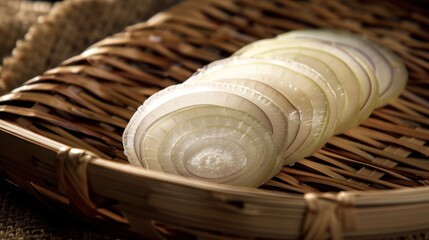 Wall Mural - Sliced Onion in a Basket