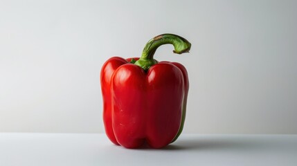 Canvas Print - Red Bell Pepper on White Background