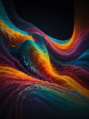 Wall Mural - Dynamic color flow