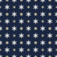 Poster - Christmas snowflakes seamless pattern for winter holidays