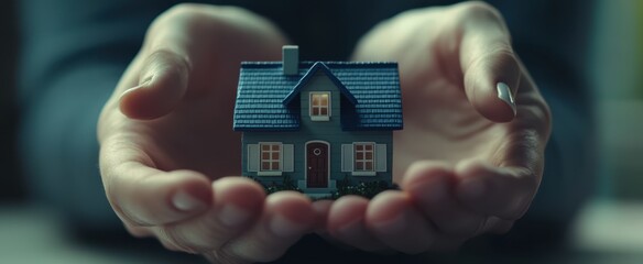 The Hands Holding a House