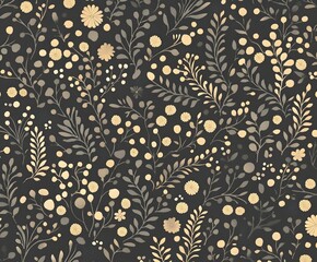 Poster - seamless floral pattern with flowers