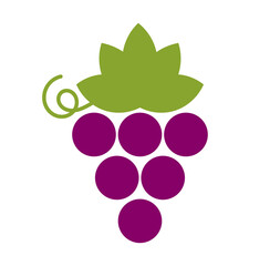 Wall Mural - red wine grapes icon. png illustration design element.
