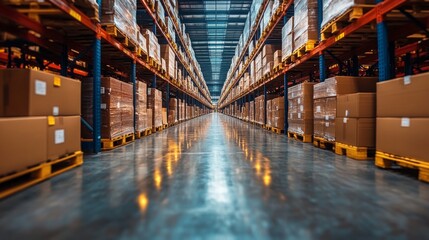 Poster - Machine learning algorithms optimizing warehouse storage efficiency during daytime operations