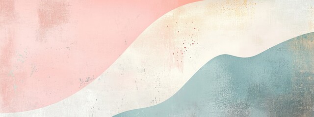 Poster - Minimalist background with soft pastel tones and abstract textures 