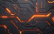 © Matthew - A futuristic, dark textured background with glowing orange lines, ideal for technology-themed designs.