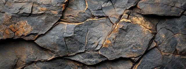 Wall Mural - Rock surface with intricate cracks and subtle color variations. Rock texture background